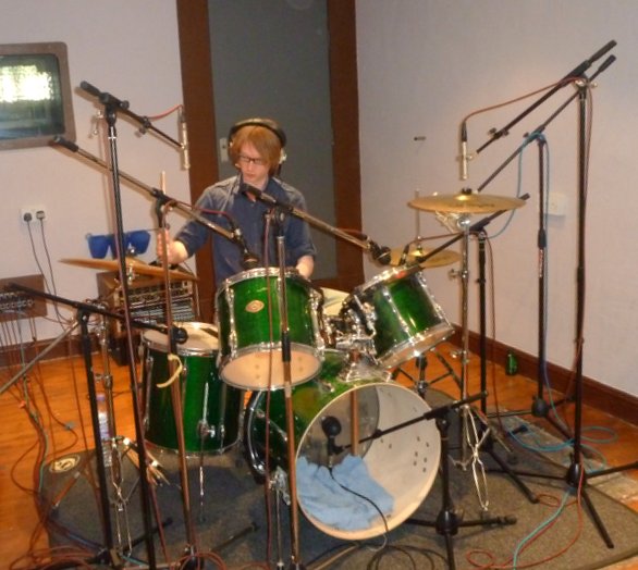 Last Picture Show Recording Drums at Silver Street Studios